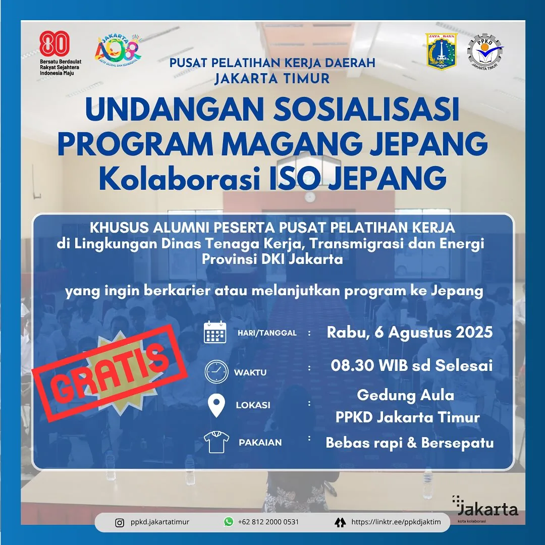 UNDANGAN SOSIALISASI PROGRAM MAGANG JEPANG – PPKD KABUPATEN ASAHAN